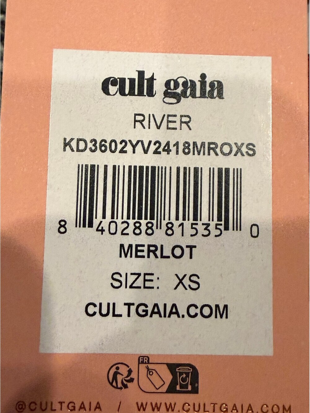 NWT Cult Gaia River Cutout Embellished Stretch Knit Midi Dress Merlot Size XS - Picture 12 of 12